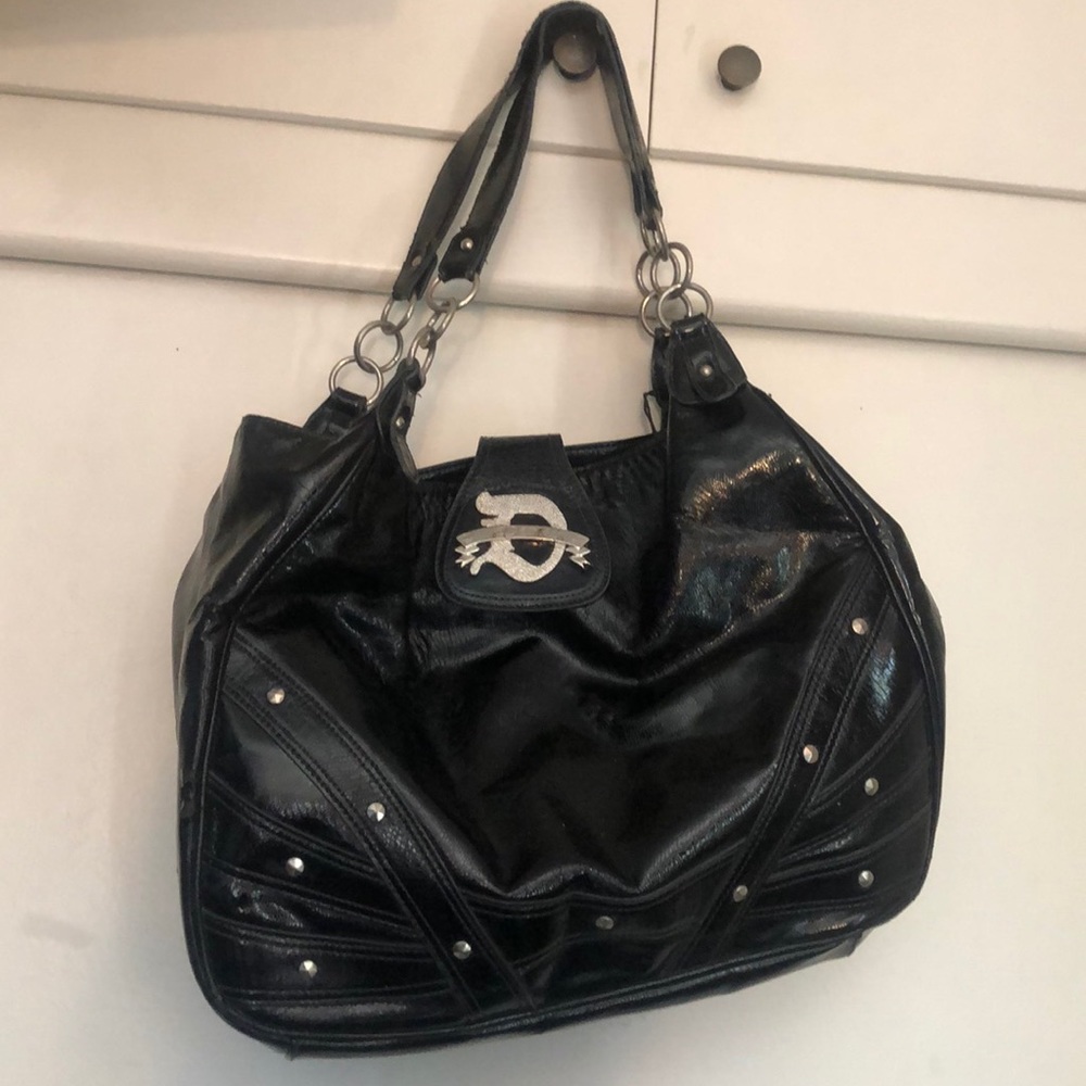 Big black purse.